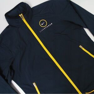 Women’s Size Medium Nike LIVESTRONG Performance Jacket With Hood In Black/Yellow